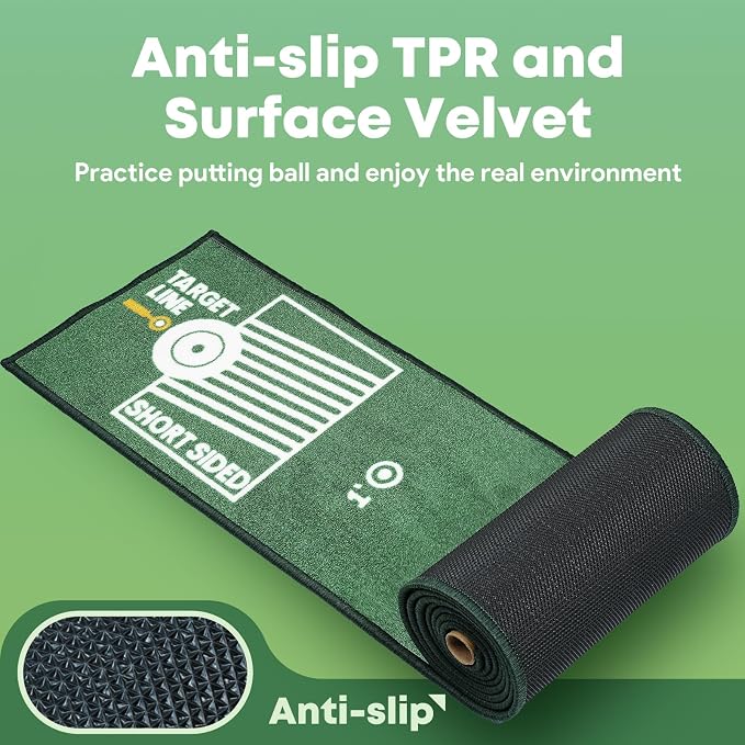Golf Putting Mat Indoor & Outdoor Professional Golf Practice Putting Green Mat - Image 2