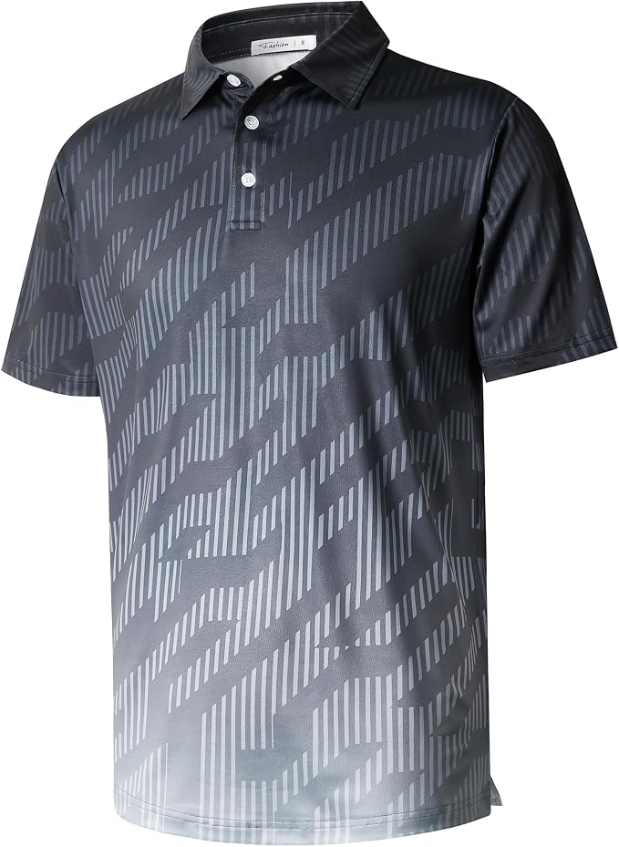 zeetoo Men's Polo Shirts Hawaiian Golf Polos Shirts Short Sleeve Performance by zeetoo