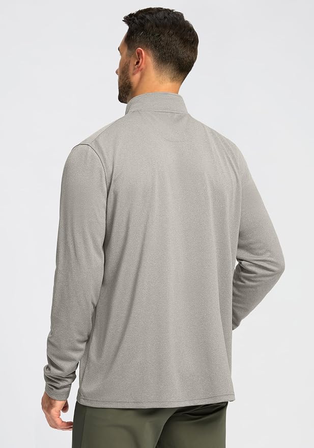 Obla Golf Quarter Zip Pullover for Men Mock Neck Sweatshirt Lightweight Sun - Image 3
