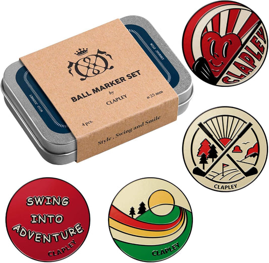 Ball Markers, 0.9 Inch, Made from Stainless Steel and Oven-Cured Enamel; an Essential Accessory for Golfers, Eye-catching and Easy to Spot On The Green, Pack of 4