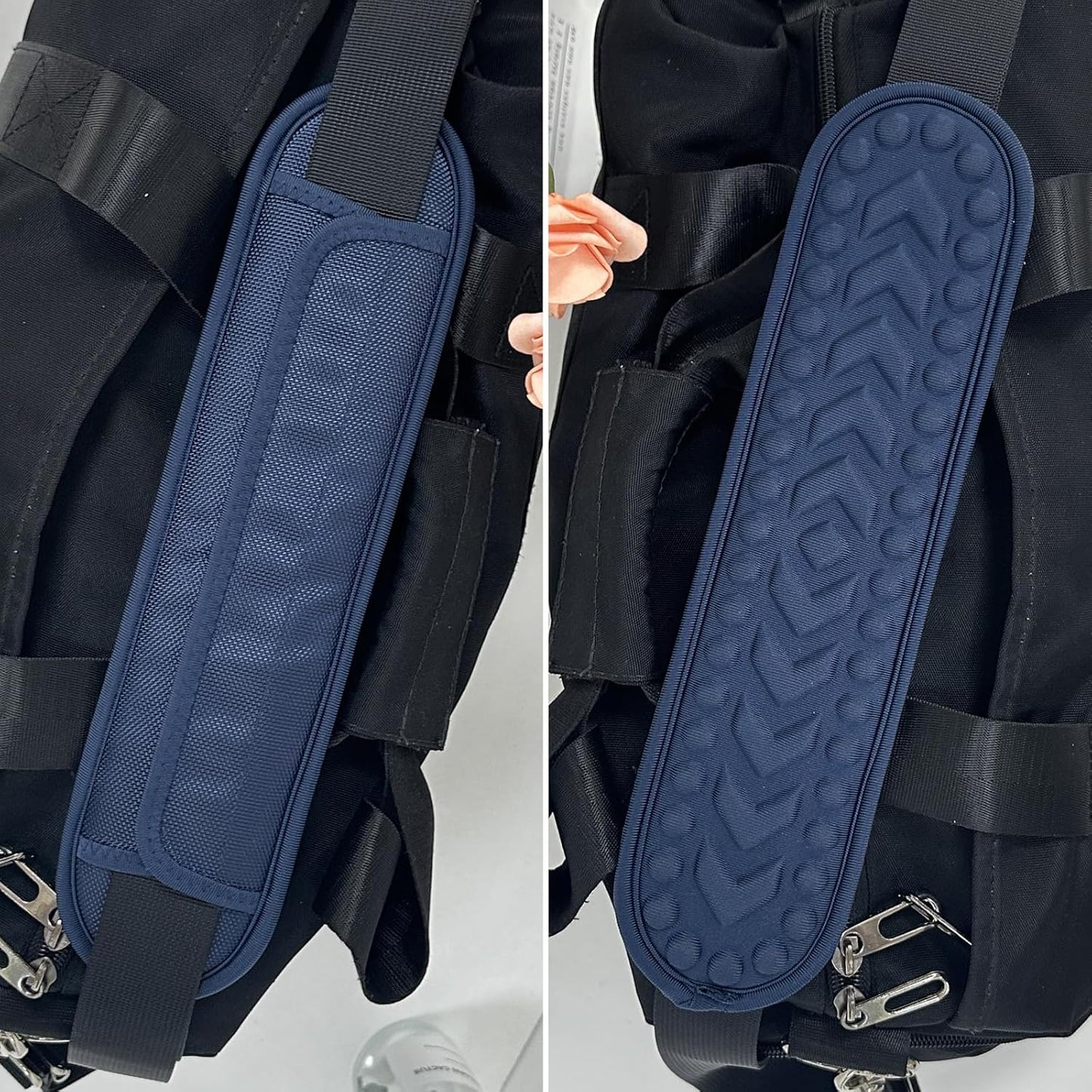 2 Pack Breathable Universal Shoulder Pad, 3D Cushion Air Backpack Strap Pads, for Shoulder Bags, Detachable Shoulder Strap Pad Pads Help Relieve Shoulder Pain(3D Air Cushion-Sapphire Blue)