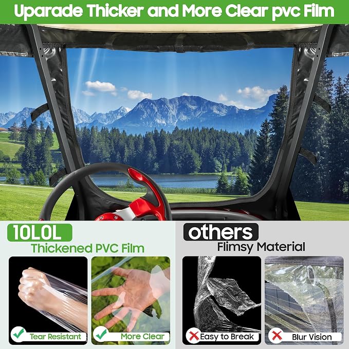 10L0L Golf Cart 4 Passenger Enclosure - Image 5