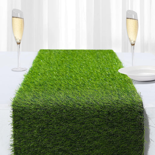 Artificial Grass Table Runners-13 x 84 Inches Faux Grass Table Runner for Golf Themed Party,Synthetic Turf Table Runner for Wedding Party, Birthday, Banquet, Baby Shower, Home Decor