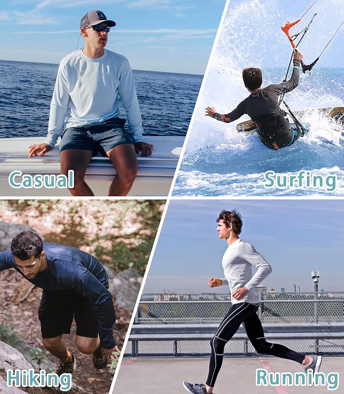NORTHYARD Men's UPF 50+ Hoodie Shirts Long Sleeve Sun Protection Fishing Swim - Image 5