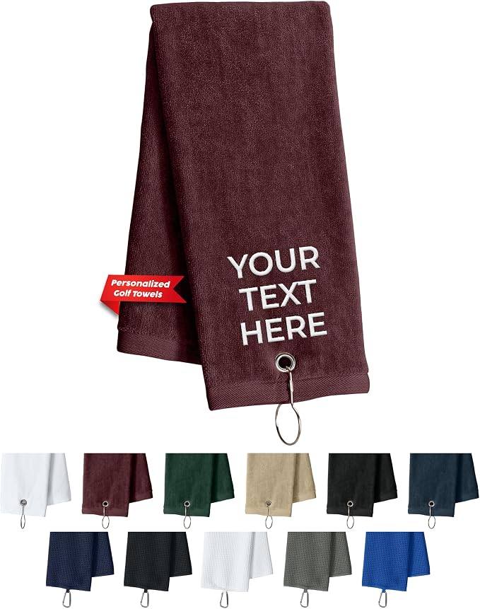 Custom Golf Towel for Golf Bags, Balls by Printualist