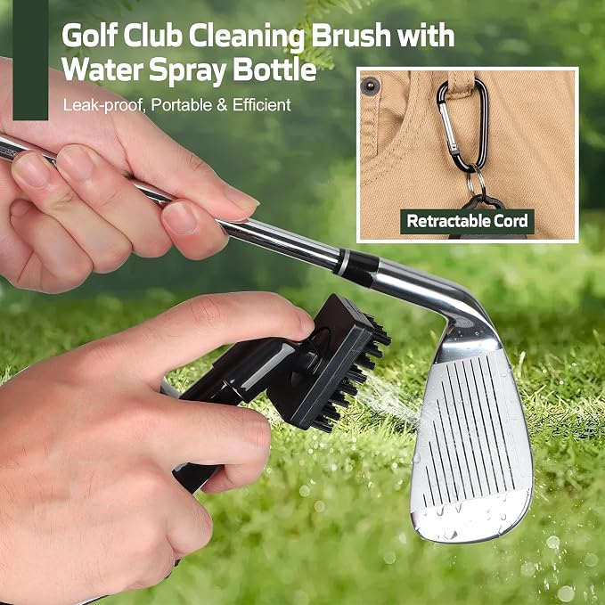 Golf Club Cleaning Kit with Golf Club Cleaner with Water Golf Towel Divot - Image 2
