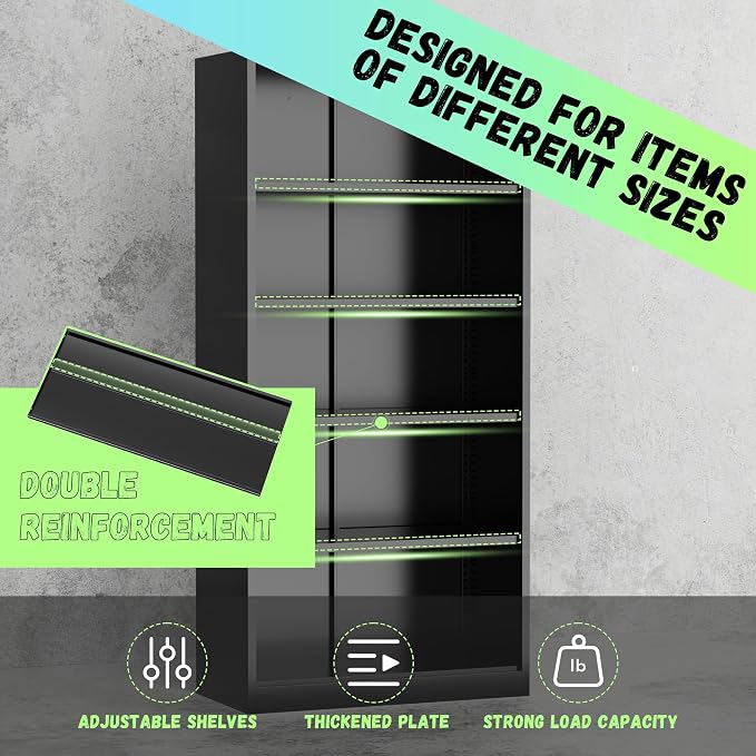 INTERGREAT Metal Storage Cabinet, Tall Metal Cabinet - Image 6