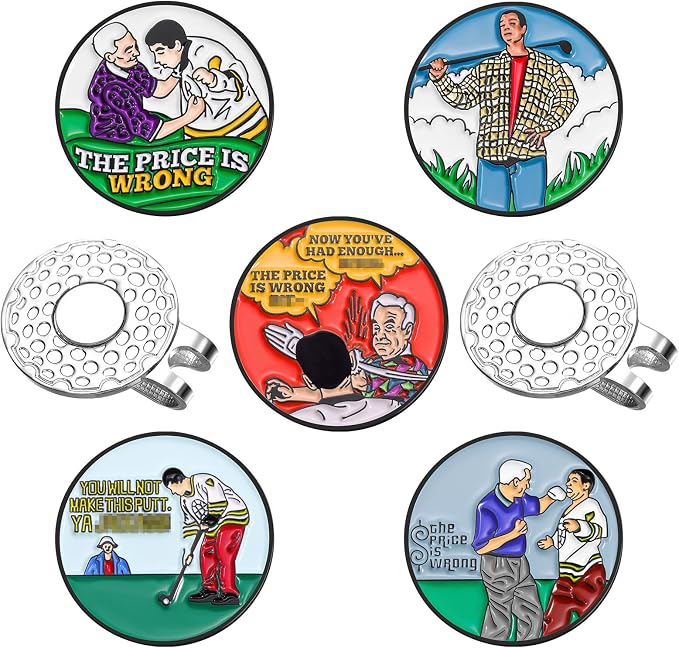 Magnetic Golf Ball Marker Clips, Funny Golf Ball Markers by ELIUNG