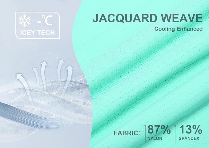 Esabel.C Jacquard Golf Shirts for Men Moisture Wicking Short Sleeve Performance - Image 4
