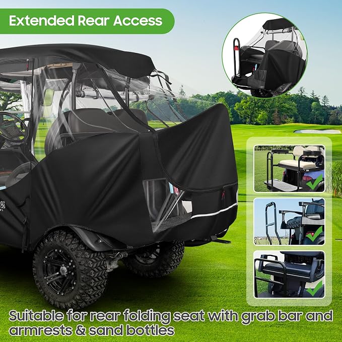 10L0L Golf Cart 4 Passenger Enclosure - Image 9
