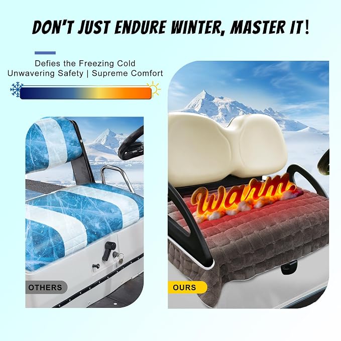 YOKYHOM Golf Cart Seat Covers, Supreme Comfort Golf Cart Seat Towel Blanket - Image 4