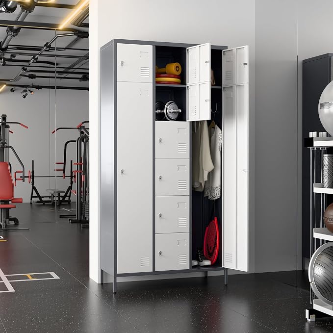 METAN Metal Locker for School Office Gym Bedroom, 10 Doors Steel Storage Locker - Image 2