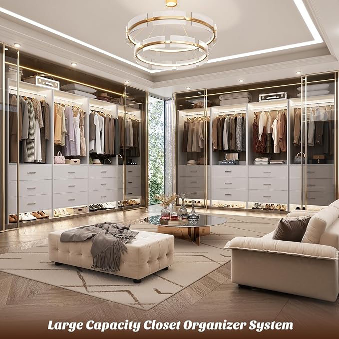 Aheaplus Closet System Closet Organizer, Wood Closets Organizer System - Image 5