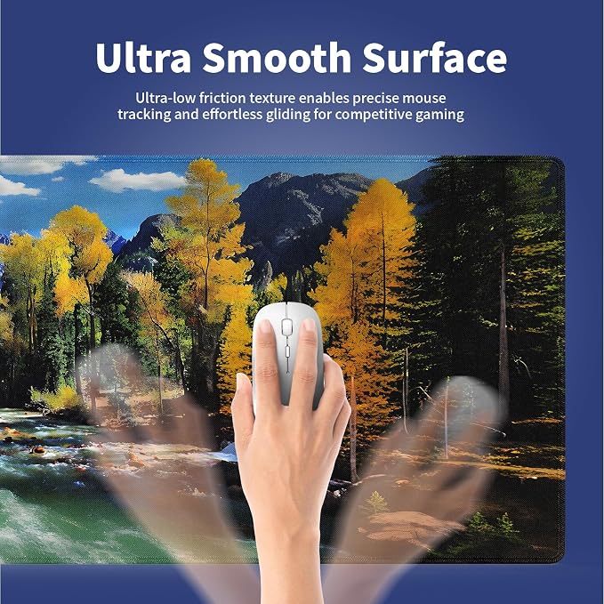 Wknoon. Extra Large Gaming & Office Mouse Pad – Natural Landscape Mountains of - Image 4