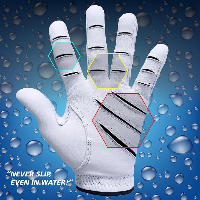 MONKEY GRIP 3D Golf Glove Premium Cabretta Leather Power Good Grip Soft Fit - Image 3