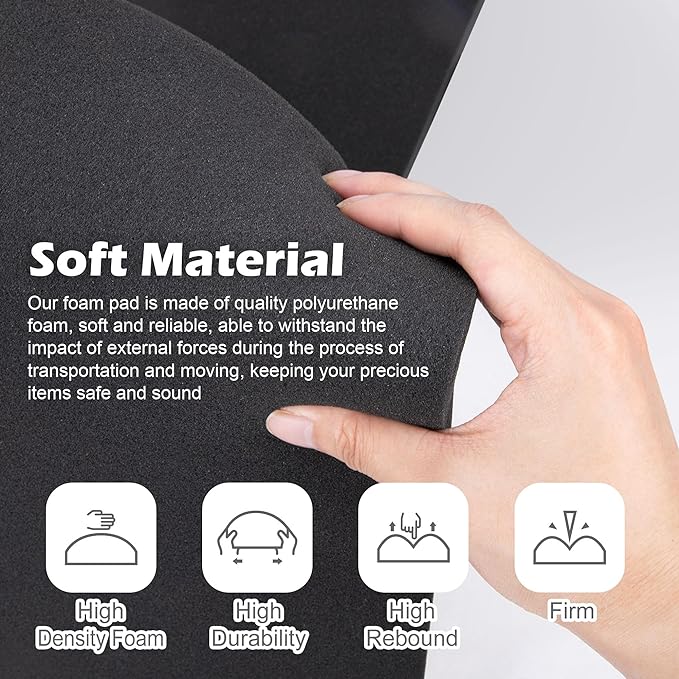 6 Pcs Polyurethane Foam Sheet- 16 x 12 x 1.5 Inch Cuttable Foam Inserts - Image 4