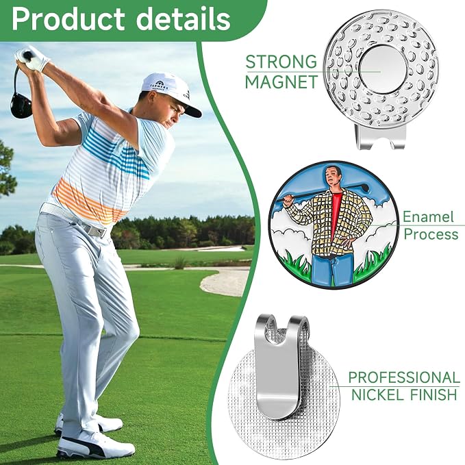 Magnetic Golf Ball Marker Clips, Funny Golf Ball Markers - Image 3