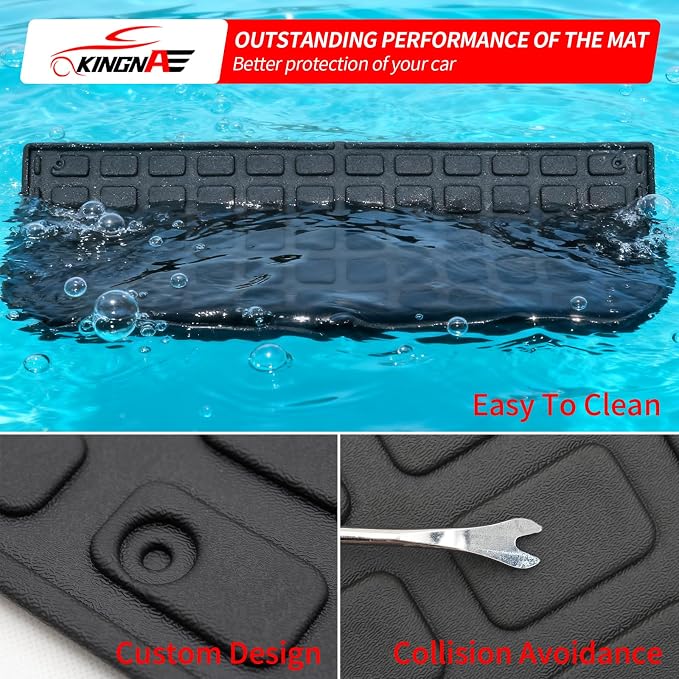 Floor Mats Compatible with GTW Mach1 Golf Cart TPE All Weather Rear Foot - Image 4