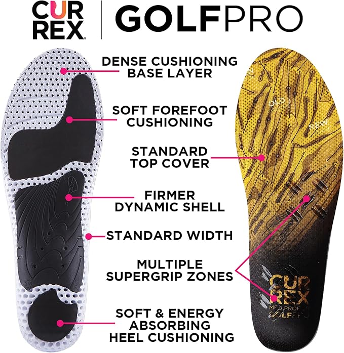 CURREX GolfPro Insoles for Golf Shoes – Arch Support Inserts to Improve Balance - Image 3