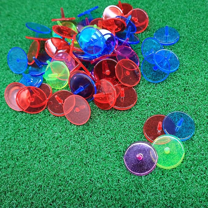 Golf Ball Markers Bulk 50/100/150 Pcs Position Marker Multicolor Transparent - Image 6