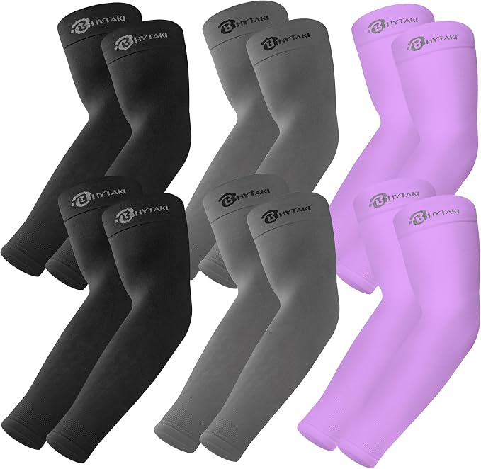 BHYTAKI UV Sun Protection Arm Sleeves, UPF 50 Sports Cooling Arm Compression by BHYTAKI