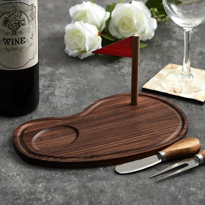 Golf Cheese Board Gift Set Golf Party Favor Prizes Charcuterie Wood Board - Image 4