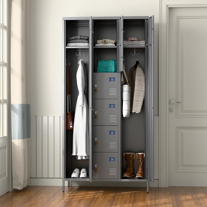METAN Metal Locker for School Office Gym Bedroom, 10 Doors Steel Storage Locker - Image 7