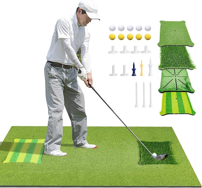Golf Hitting Mat Indoor Outdoor, 5 * 4ft Thickened Golf Practice Mat by G2GO2GETHER