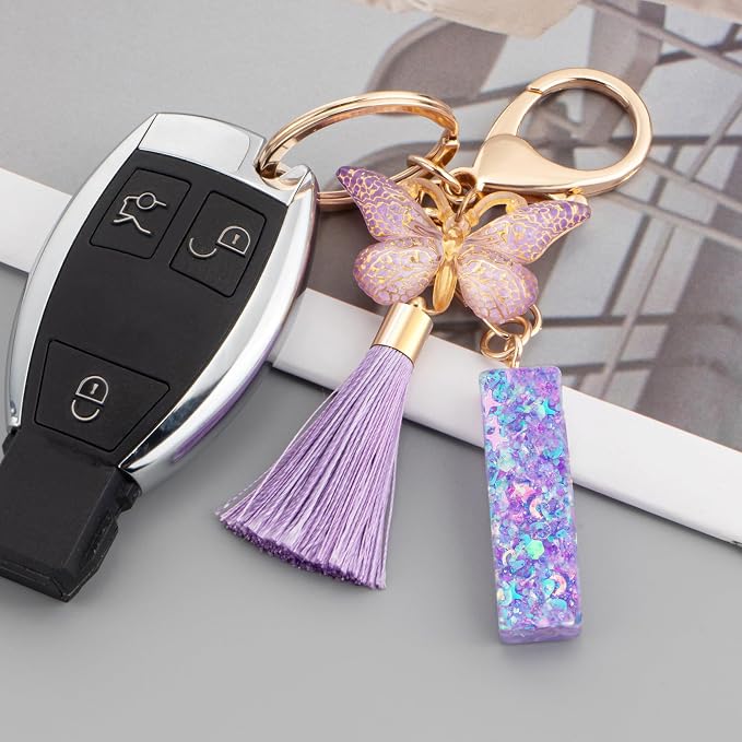 Suweibuke Colourful Cute Initial Letter Keychains - Image 2