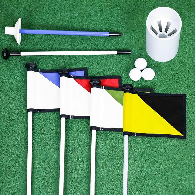 Golf Flagstick 3ft, Golf Flag Hole Cup Set Double-Sided Putting Green Flags - Image 6