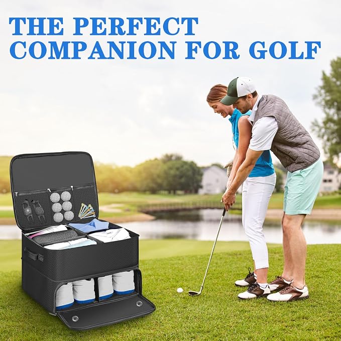 Golf Trunk Organizer for Car, Foldable Golf Storage Box - Image 5