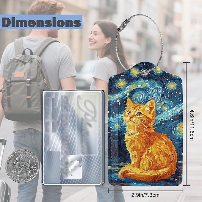 3 Pack PU Leahter Luggage Tag - Image 2