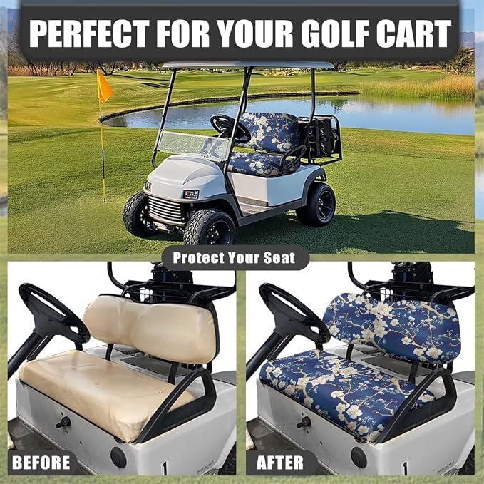 Golf Cart Seat Covers, Universal Fit & Nonskid Bottom Fits - Image 5