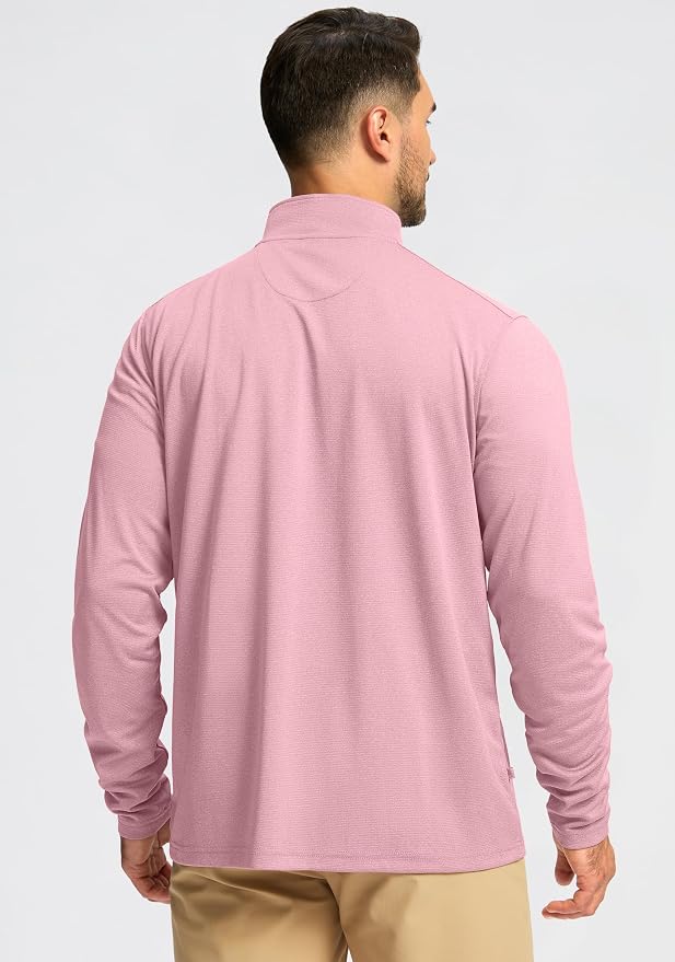 Obla Golf Quarter Zip Pullover for Men Mock Neck Sweatshirt Lightweight Sun - Image 3