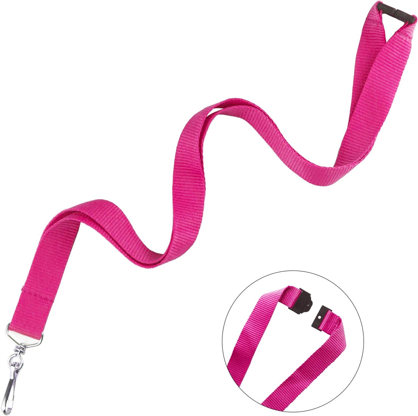 12 Pack Breakaway Lanyards for ID Badge Holder, Durable Neck Straps for Schools, Office, Cruise, Assorted 6