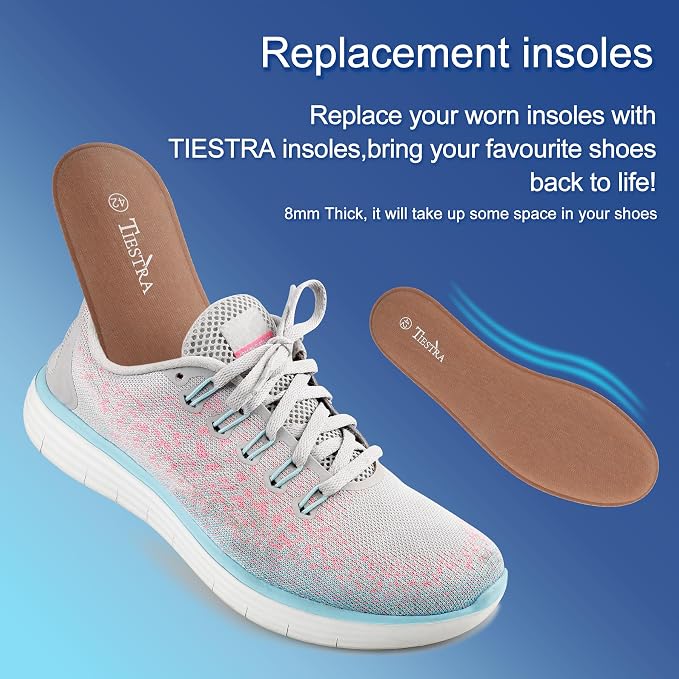 2 Pair -Shoe Inserts for Mens Memory Foam Insoles, Replacement Insoles for Work - Image 6