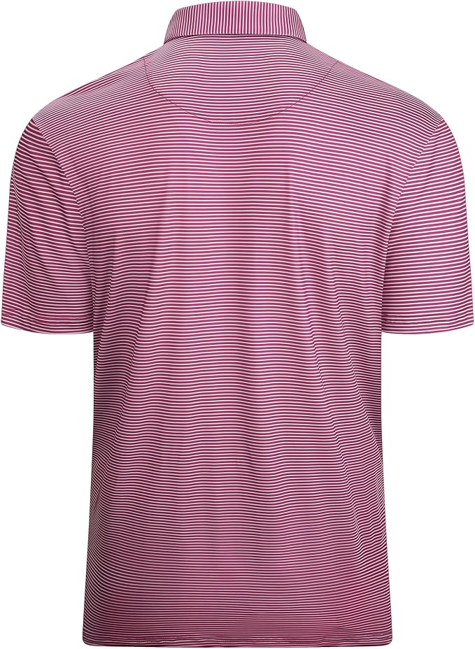 Esabel.C Jacquard Golf Shirts for Men Moisture Wicking Short Sleeve Performance - Image 2