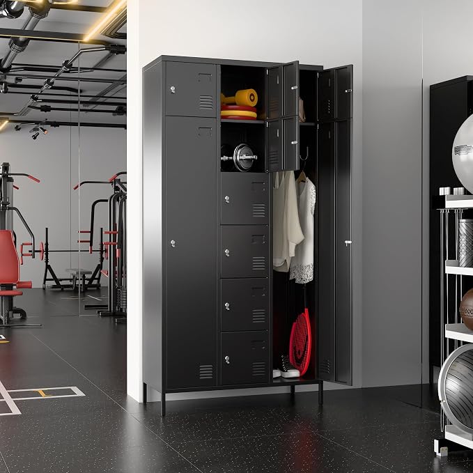 METAN Metal Locker for School Office Gym Bedroom, 10 Doors Steel Storage Locker - Image 2