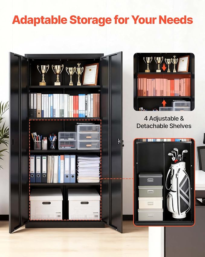 VEVOR Metal Storage Cabinet, Steel Garage Cabinet - Image 5
