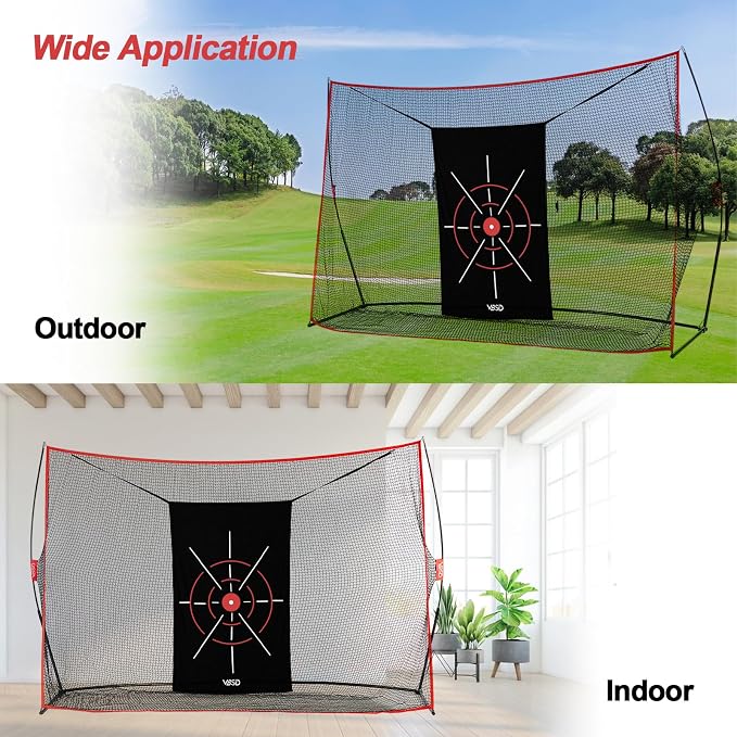 10x7ft Golf Practice Net for Backyard Driving, All-in-1 Outdoor Indoor Hitting - Image 6