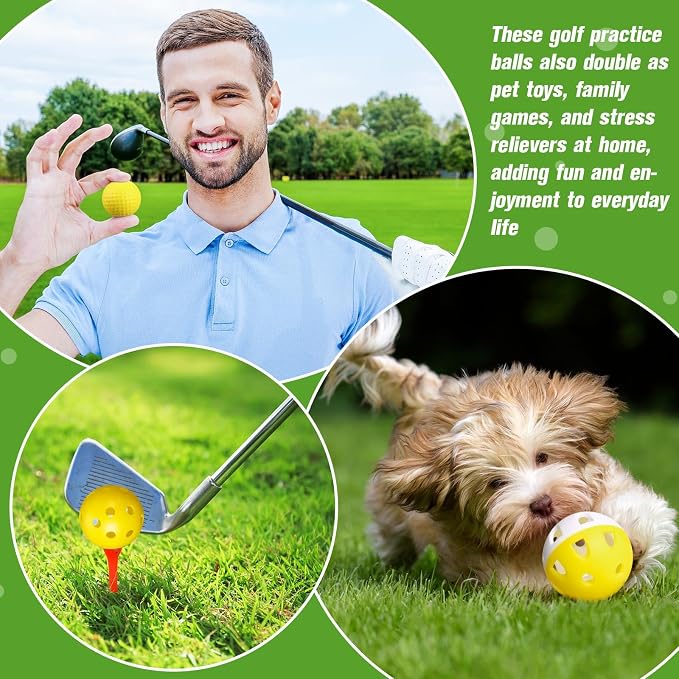 30 Pack Practice Golf Balls 42mm Rubber EVA Plastic Golf Training Ball High - Image 7