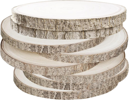 8 Pcs Large Unfinished Wood Slices, 12-13 Inches Wood Slabs for Centerpieces Natural Wooden Circle, DIY Wood Centerpieces for Tables Wedding Party Door Sign Decor