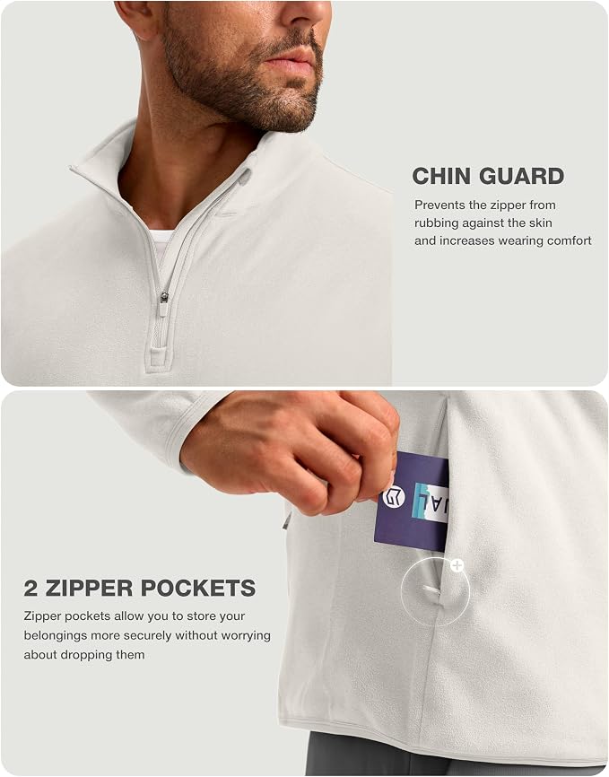 G Gradual Mens Quarter Zip Pullover Fleece - Image 3