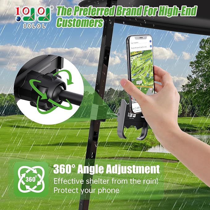 Phone Mount for Yamaha, Club Car, 360-Degree Rotatable Universal Golf Cart - Image 2