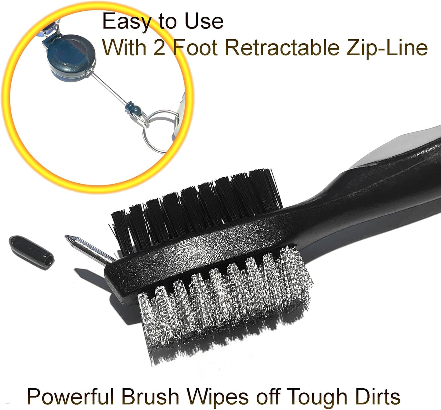 2-Pack Golf Towel & Club Brush Set – Microfiber Waffle Towels + Retractable Groove Cleaners – Bonus Carry Pouch – Lint-Free & Fast Drying (Red and Blue)