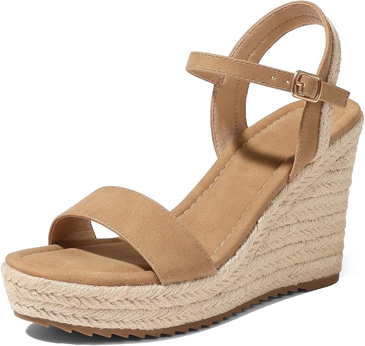 mikarka Women's Espadrille Wedge Sandals: Ankle Strap Platform Open Toe Wedges by mikarka