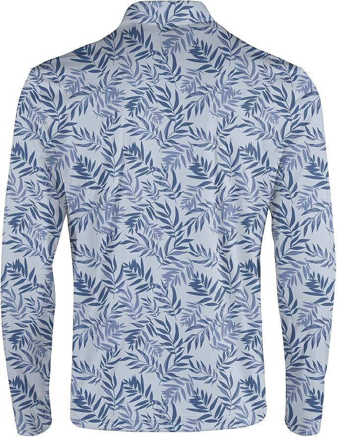 Men's Long Sleeve Golf Shirt Quick Dry 3 Button Work Fishing Outdoor Casual - Image 4