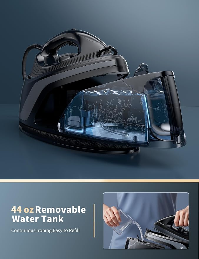 Sundu Steam Iron, 40g/min Continuous Steam, 44 OZ Removable Tank, Built-In Pump - Image 3
