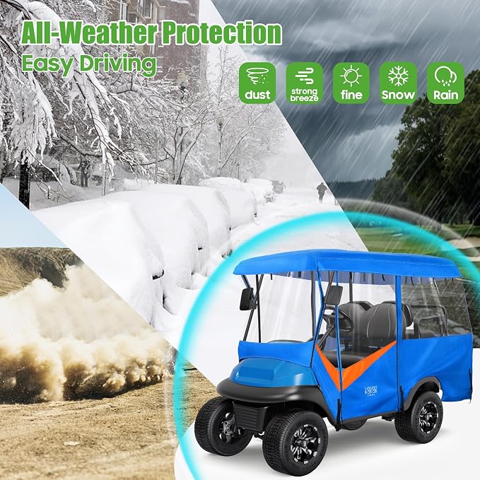 10L0L 4 Passenger Golf Cart Enclosure - Image 6