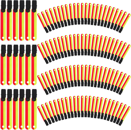 24/48/72/96/120 Pcs Trail Markers for Hunting Reflective Trail Markers High Visibility Glow Tree Reflector Tags with Clip for Tree Stand Hunting Hiking Camping